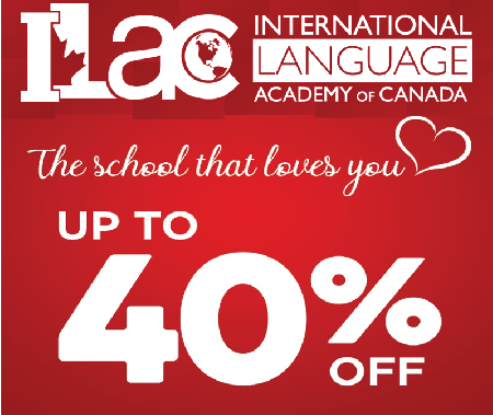 ILAC Canada предлагает 40% скидки на курсы английского и подготовку в университеты!