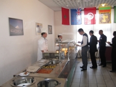 Les Roches, students in Restaurant